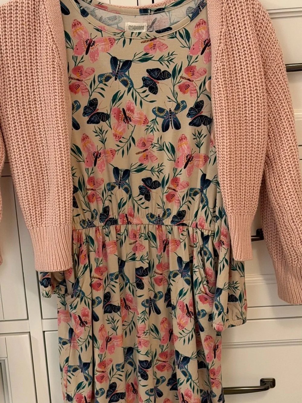 Gymboree M 7/8 Lot - Vest Flare Jeans White Top Floral Dress EUC